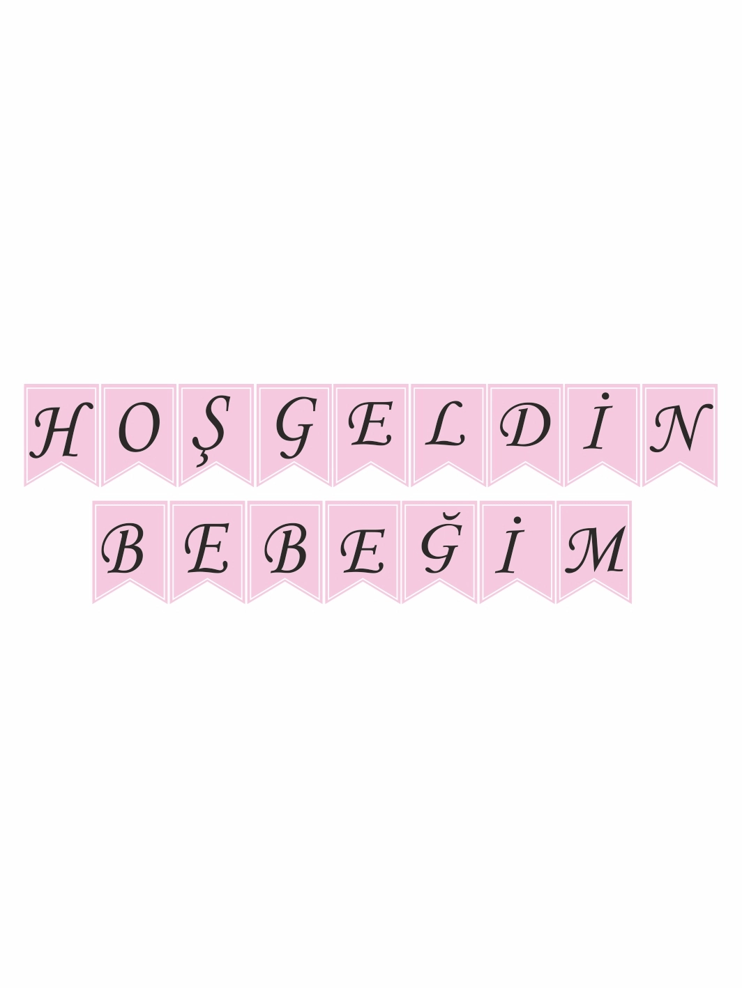 Kız Bebek Hoş Geldin Bebeğim Flama Banner 