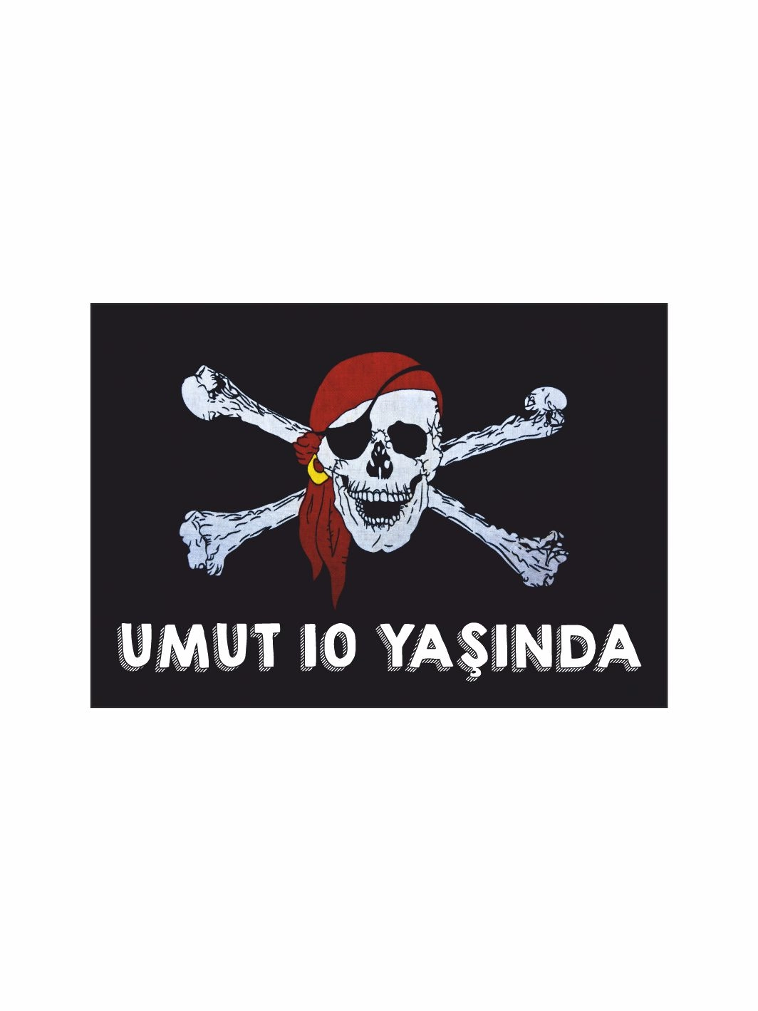 Korsan Kuru Kafa Tema Doğum Günü Afişi