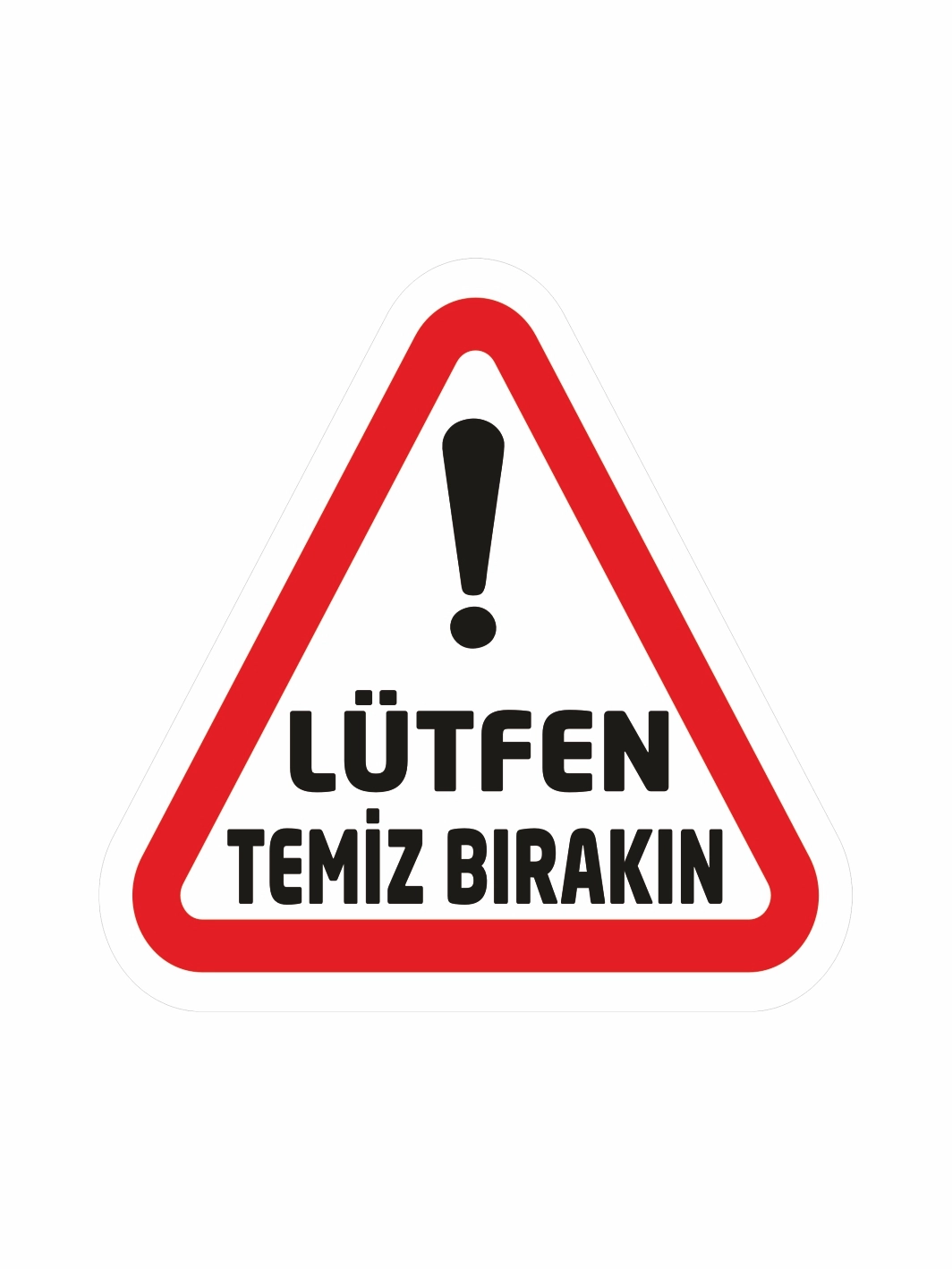 Lütfen Temiz Bırakın Lavabo Mutfak Atölye Folyo Sticker Etiket