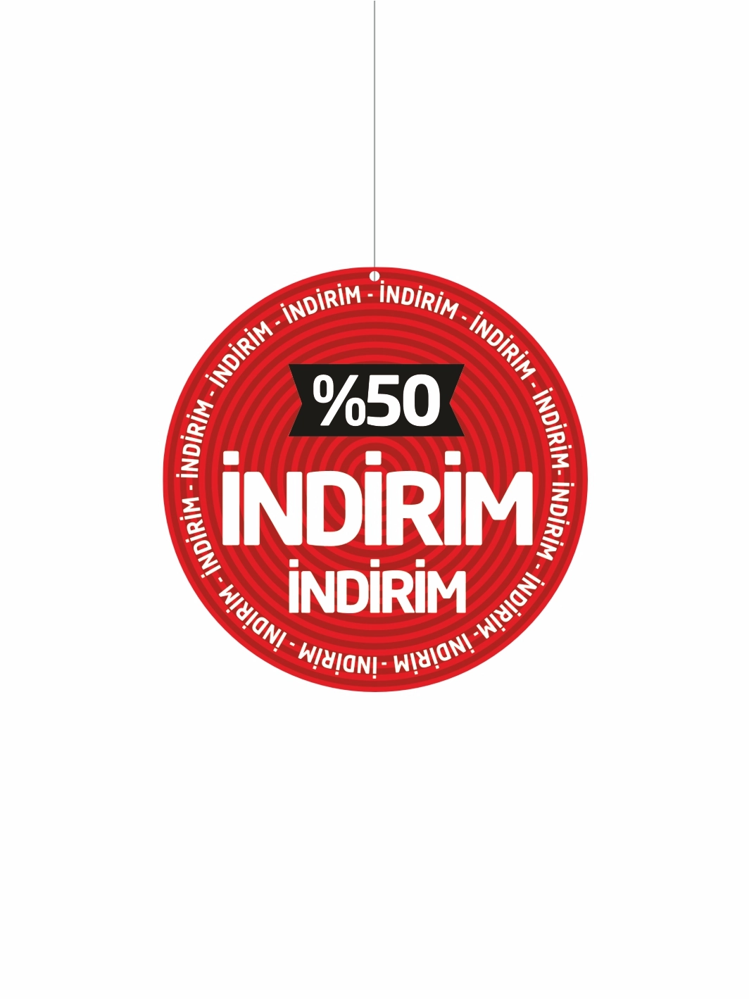 Mağaza Dönkartı Yüzde 50 İndirim Yazılı 