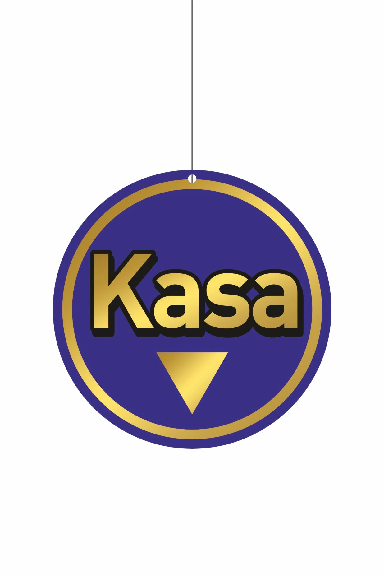 Mağaza İşyeri Dükkan Kasa Levhası Lacivert Gold Renk 30x30 cm