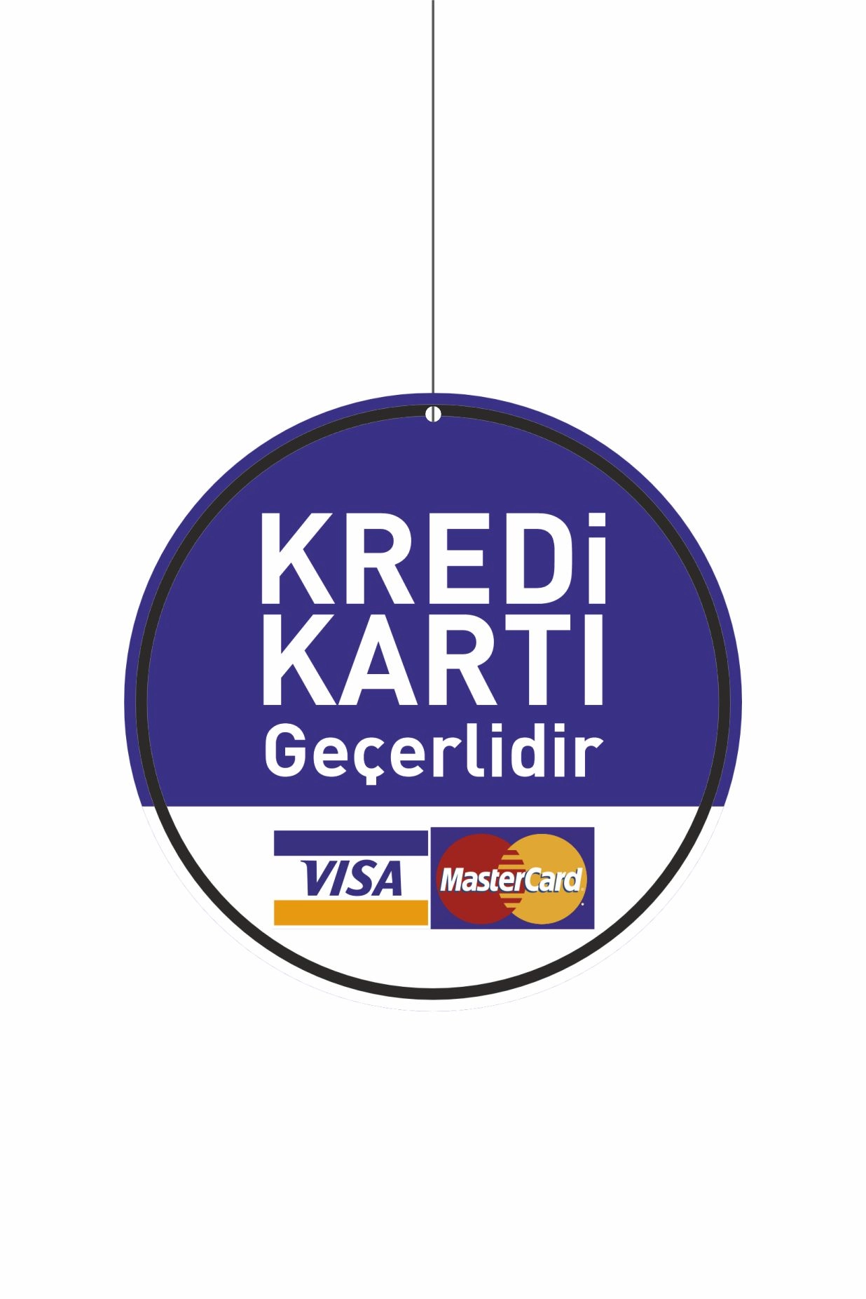 Mağaza İşyeri Dükkan Kredi Kartı Geçerlidir Levhası 30x30 cm
