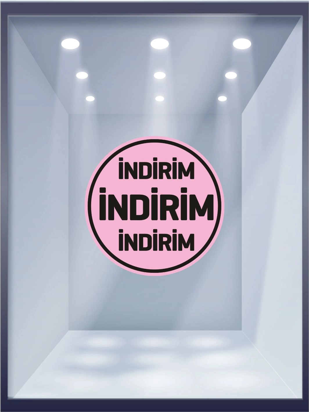 Mağaza İşyeri Dükkan Vitrin Folyosu İndirim Yazılı