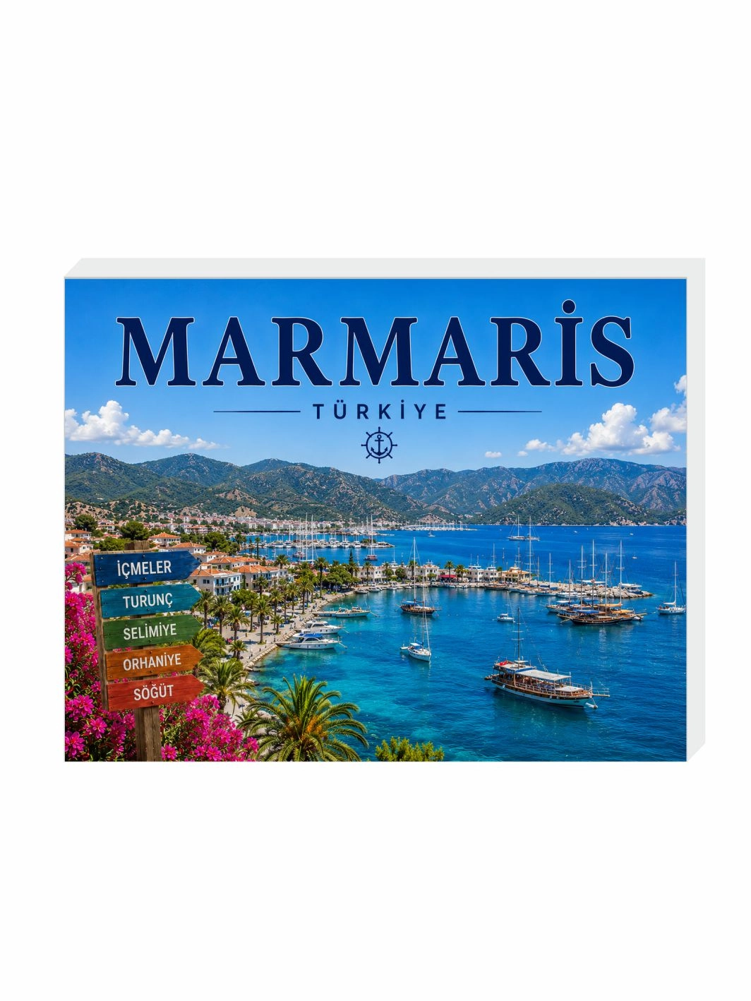 Marmaris Magnet Buzdolabı Süsü | Dekoratif Tatil Hatırası Magnet