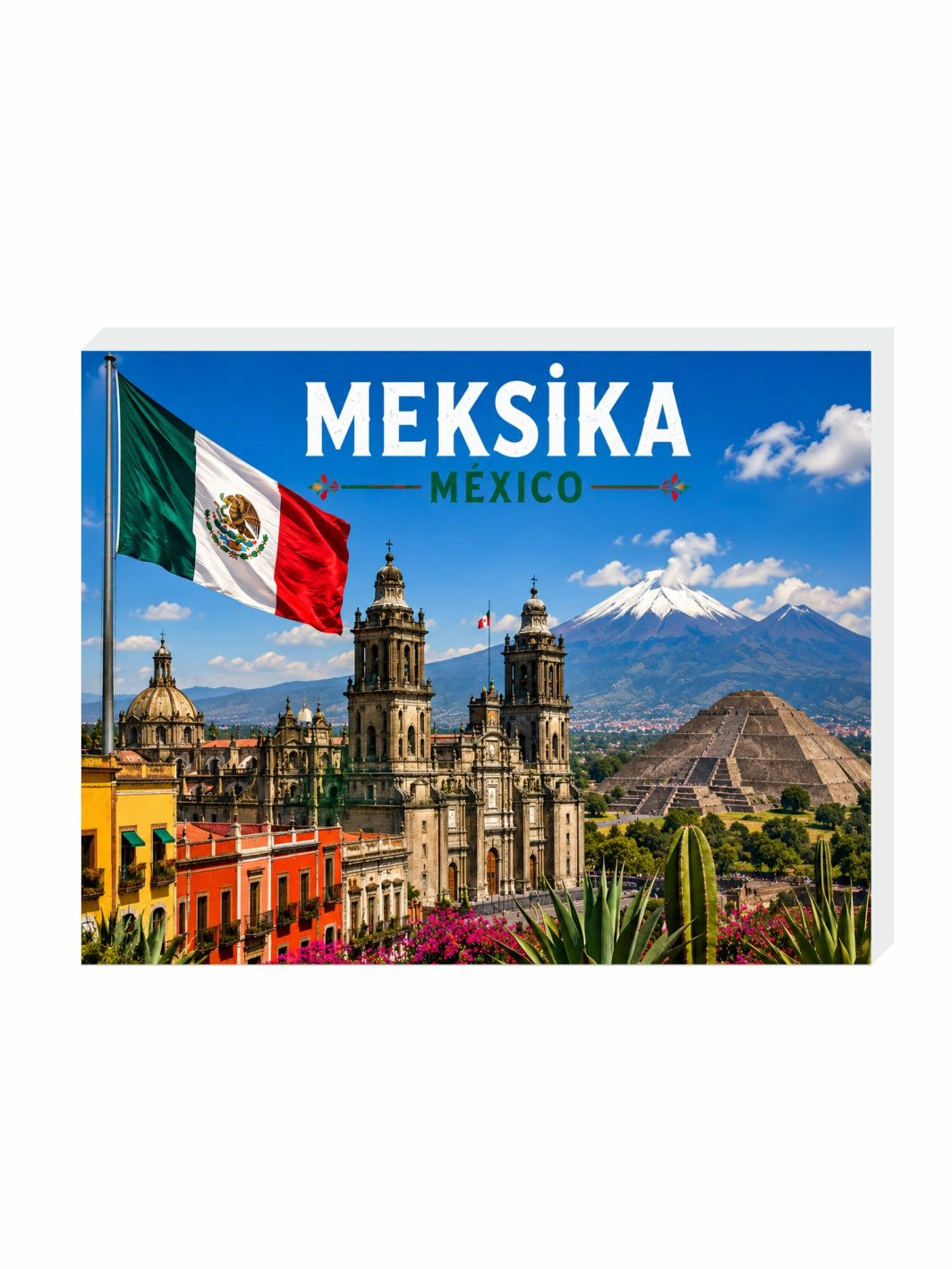 Meksika Buzdolabı Magnet Süsü – 9x7 cm Ülke Hatıra Magneti