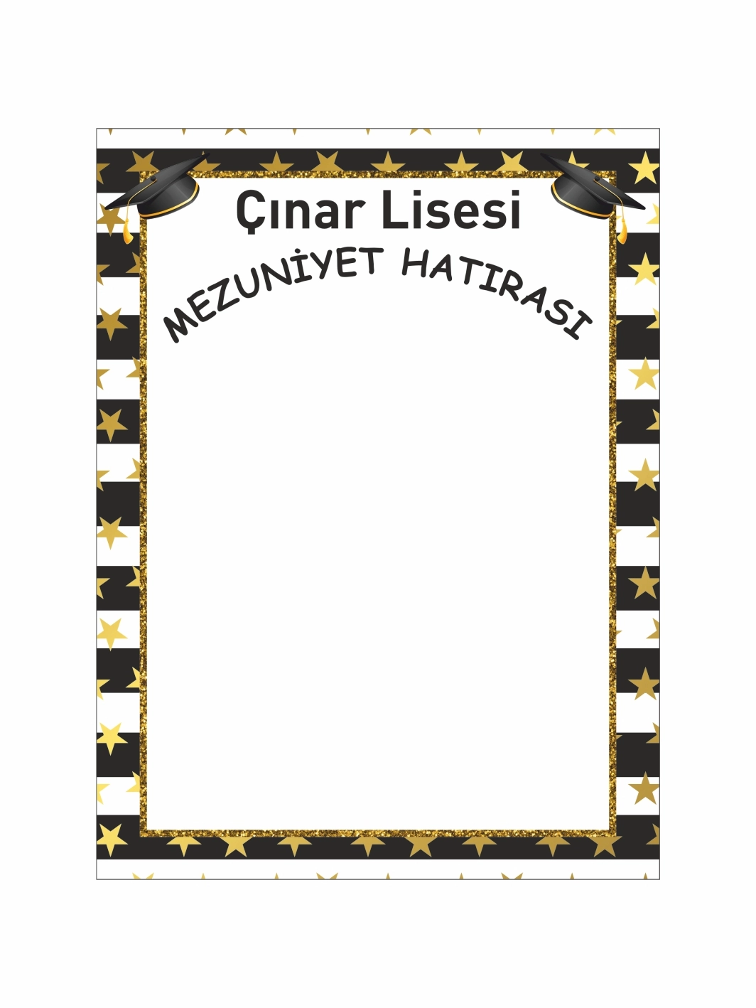 Mezuniyet Hatırası Arka Fon Afişi Yıldız Arka Plan Kep Detaylı