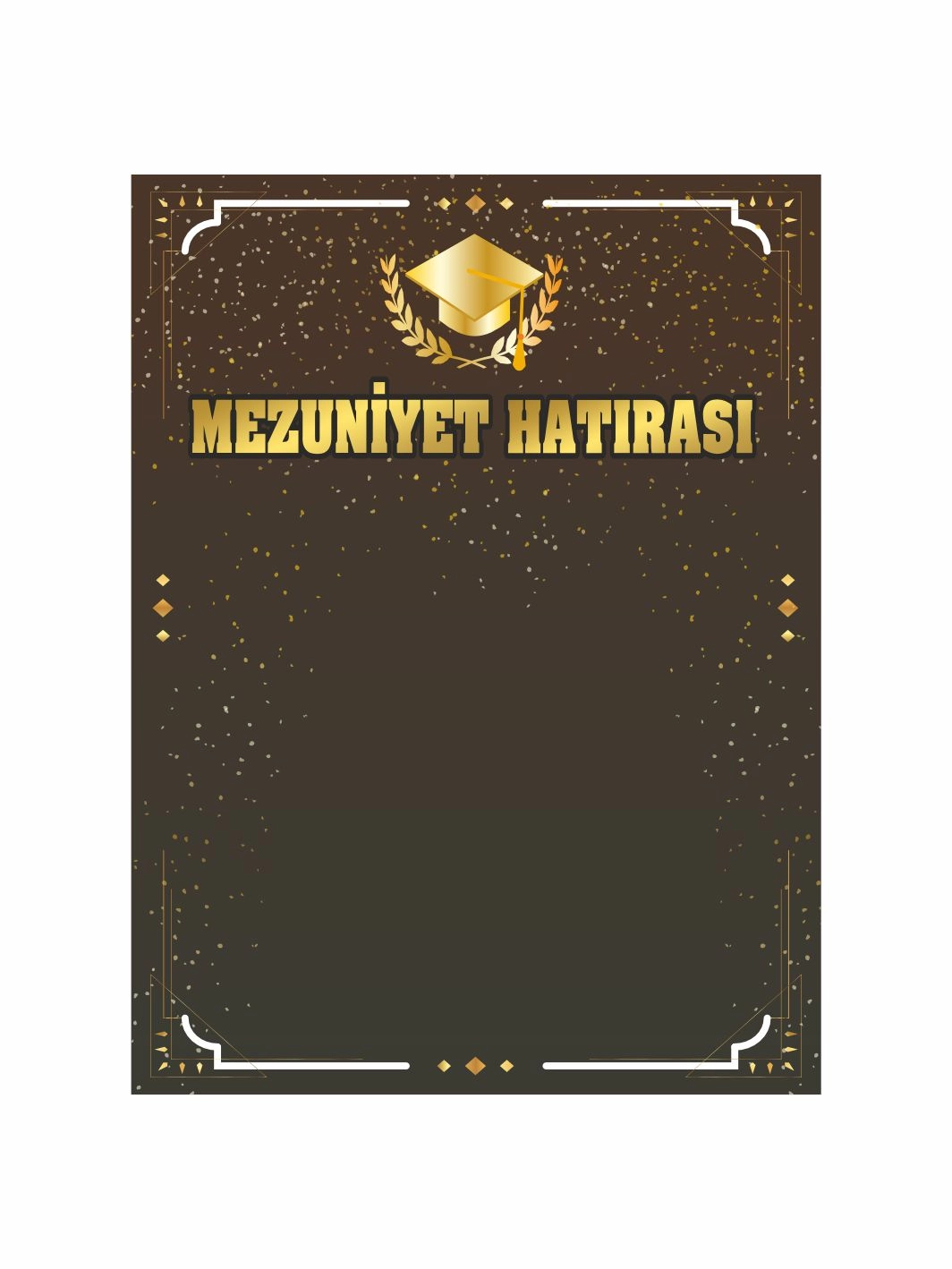 Mezuniyet Partisi Arka Fon Afiş Gold Konsept