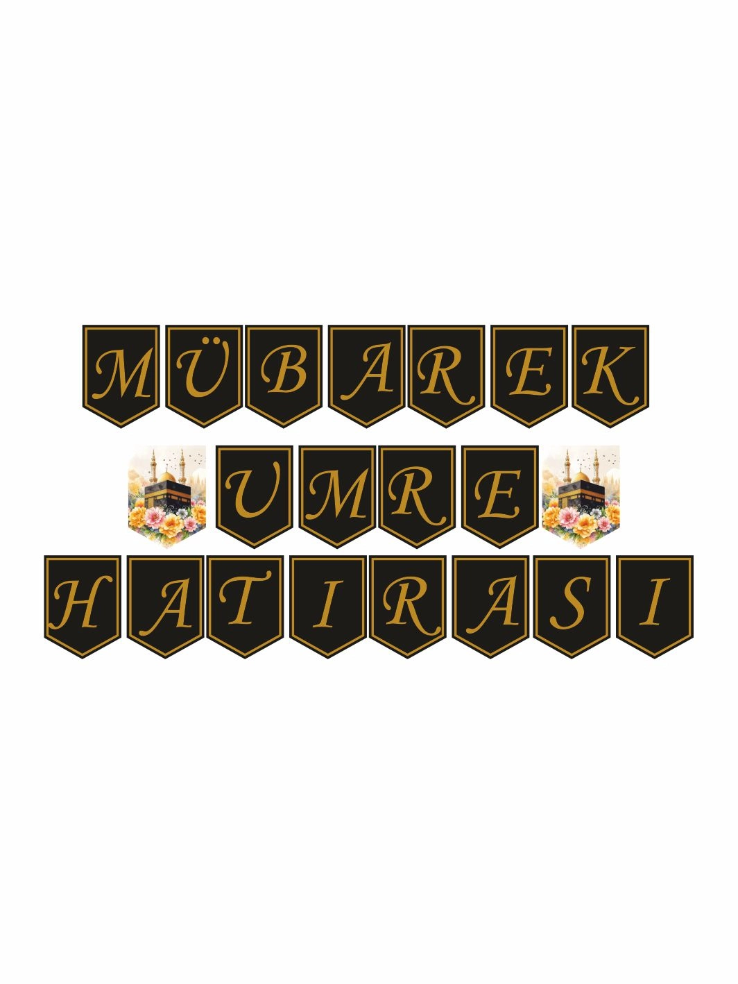 Mübarek Umre Hatırası Flama Banner