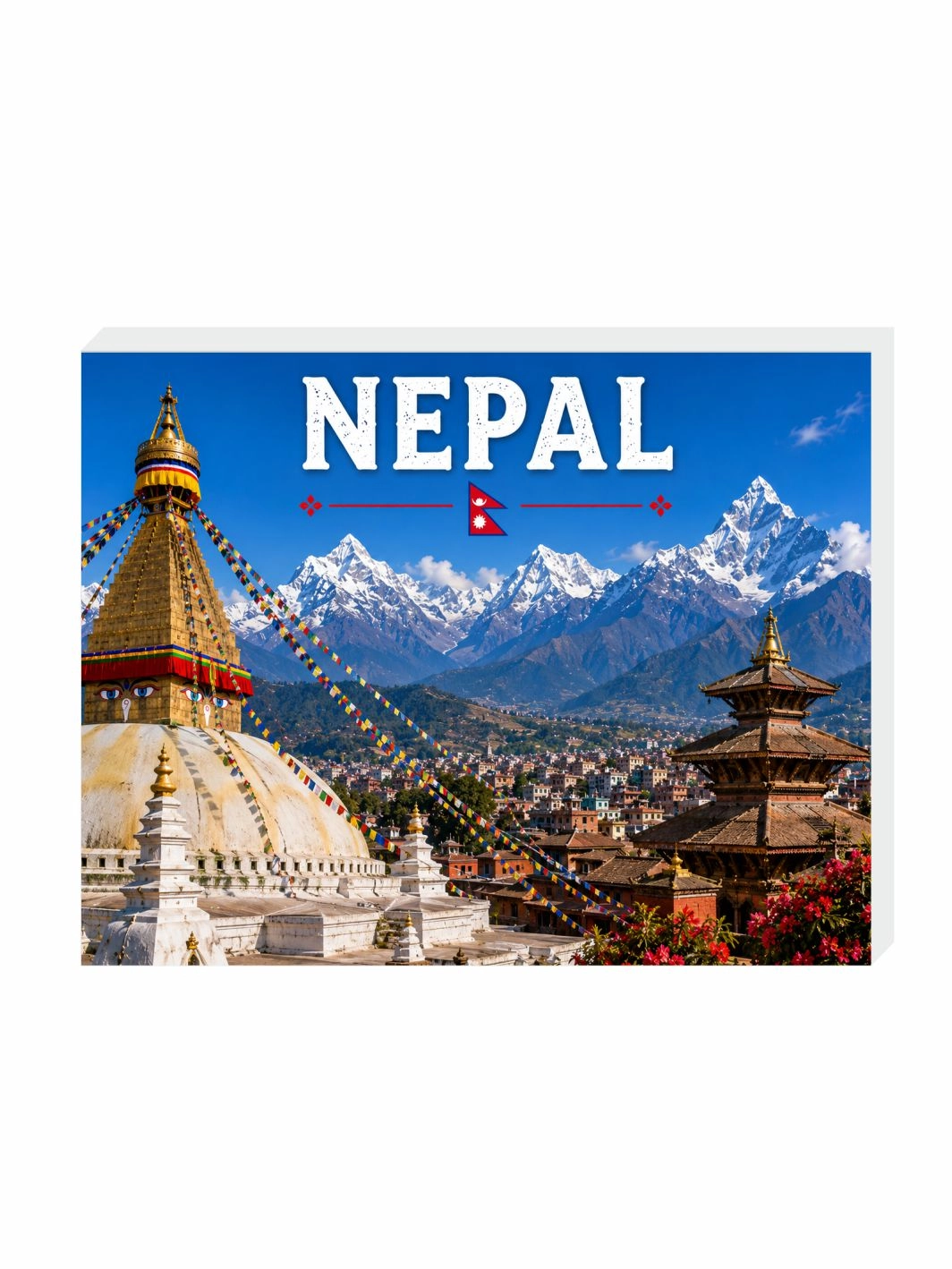 Nepal Buzdolabı Magnet Süsü – 9x7 cm Ülke Hatıra Magneti