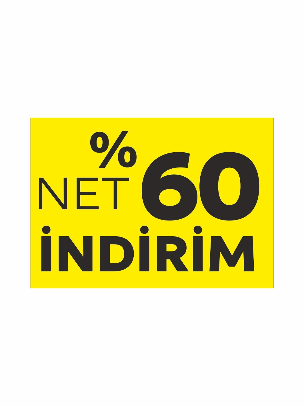 Net %60 İndirim Mağaza Afişi