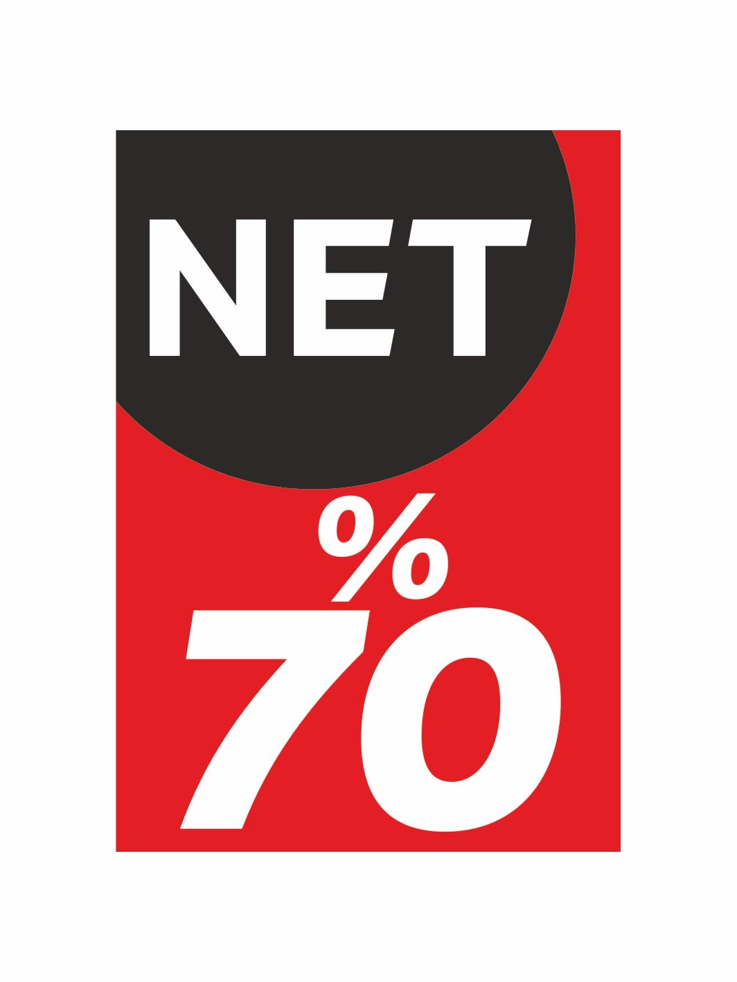 Net %70 İndirim Mağaza Ayaklı Karşılama Panosu