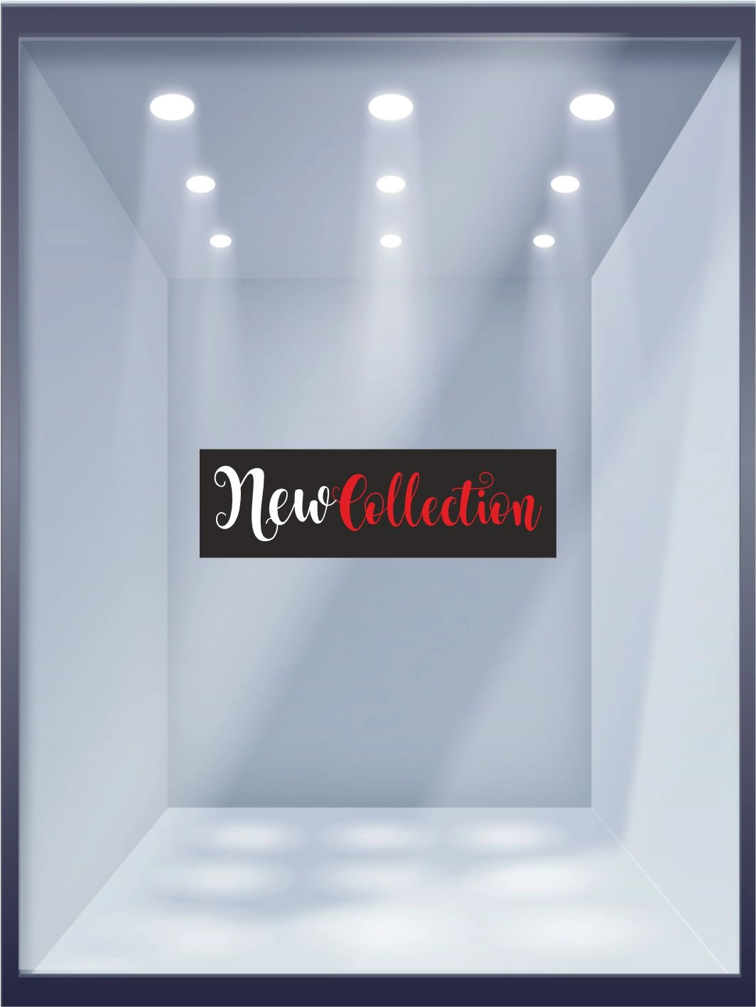 New Collection Mağaza Vitrin Folyo Baskısı Hazır Görsel