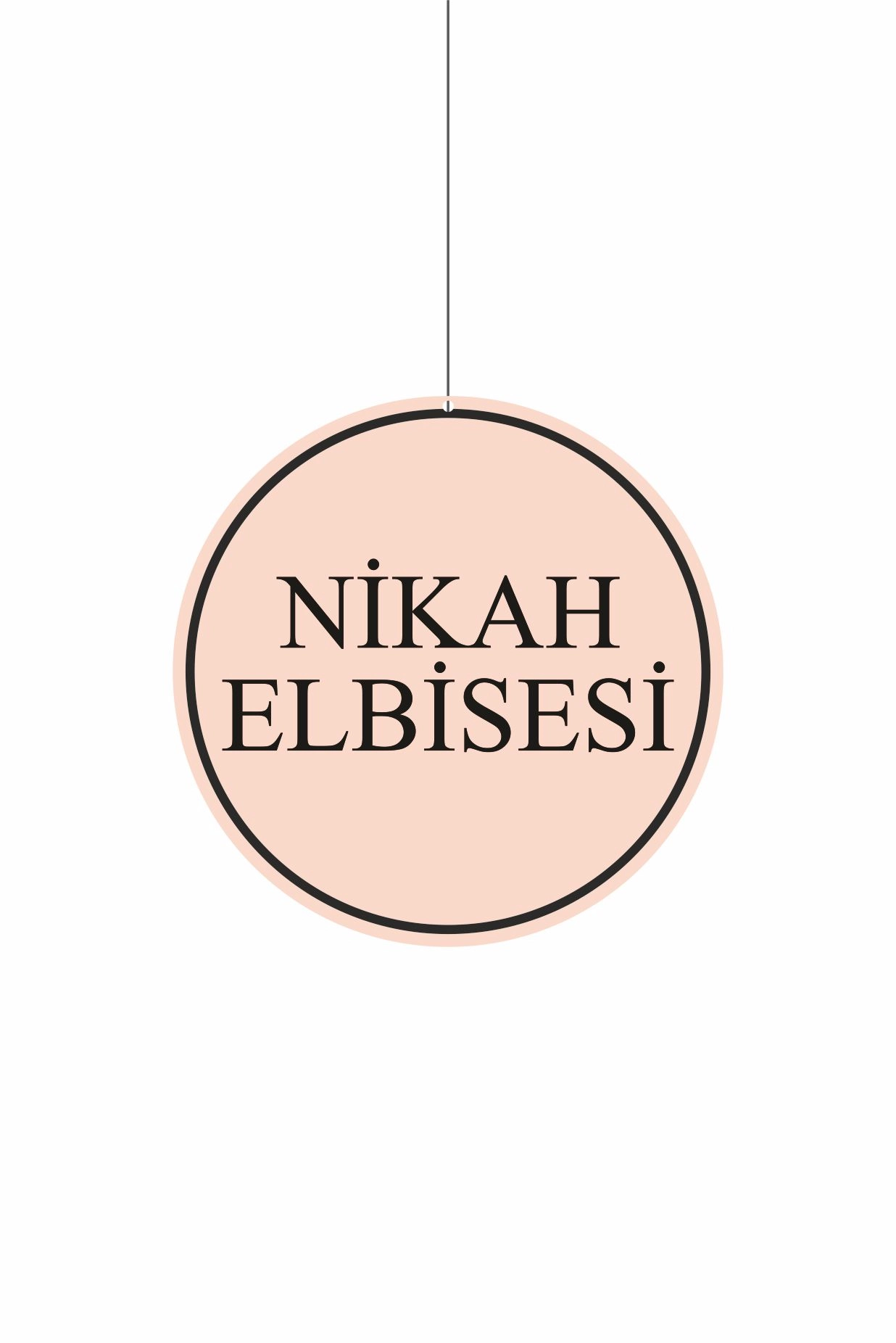 Nikah Elbisesi Dönkartı 30x30 cm Mağaza Reyon Askı Görseli