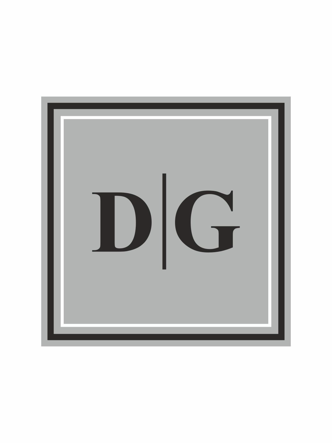 Nişan Söz Kına Düğün Pist Yer Kaplama Afişi Gri Zemin Siyah Çerçeveli Initial Harfli Modern Minimal Tema