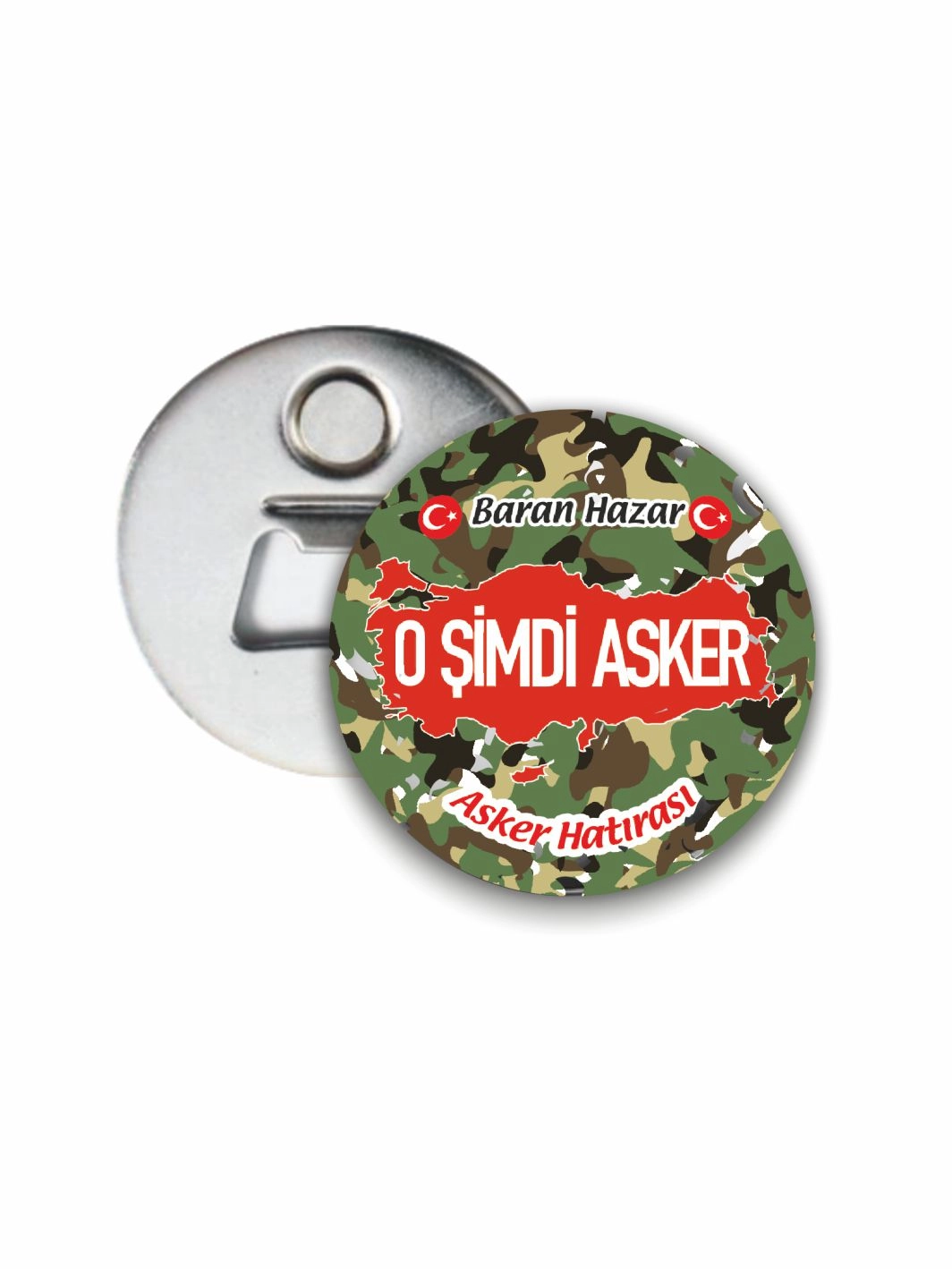 O Şimdi Asker Kamuflaj Desenli Asker Hatırası Açacak Magnet