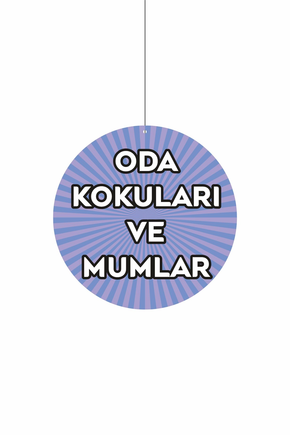 Oda Kokuları ve Mumlar Yazılı Mağaza Dönkartı 30x30 cm Reyon Askı Görseli