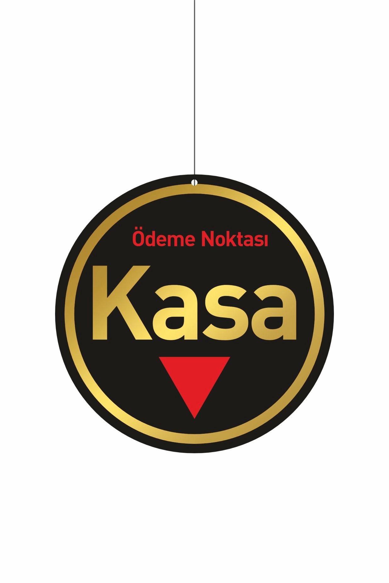 Ödeme Noktası Kasa Levhası 30x30 cm Çift Yönlü