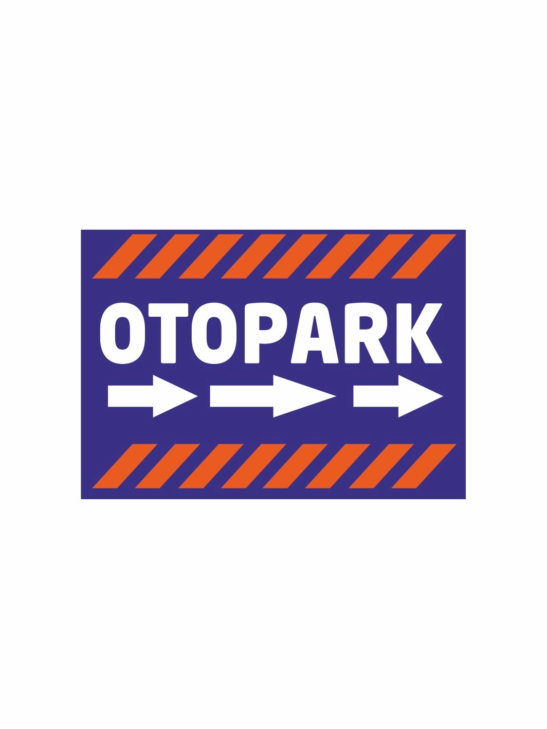 Otopark Yazılı Ok Yönlü Afiş Branda Vinil Baskı