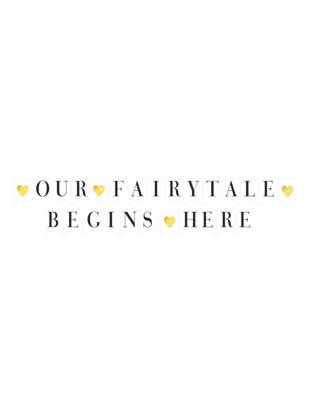 Our Fairytale Begins Here Flama Banner