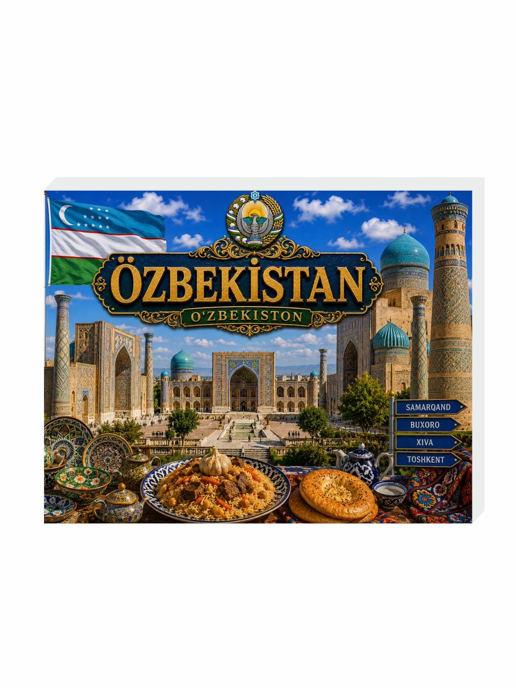 Özbekistan Buzdolabı Süsü Magnet | Ülke Temalı Hediyelik Magnet Modelleri