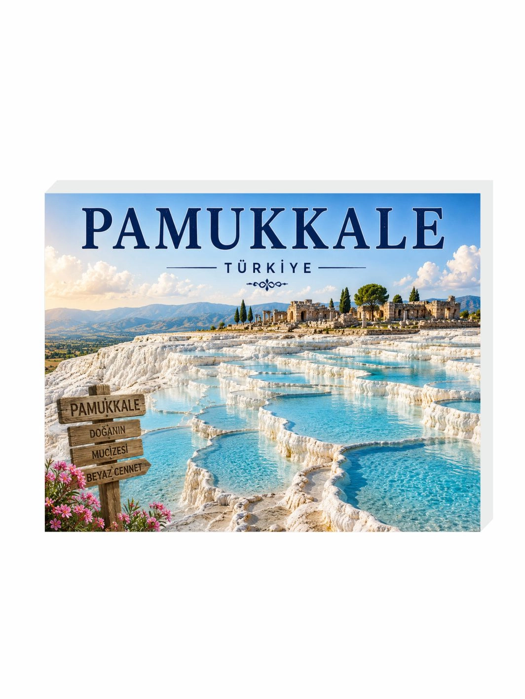 Pamukkale Magnet Buzdolabı Süsü | Dekoratif Denizli Hatırası Magnet