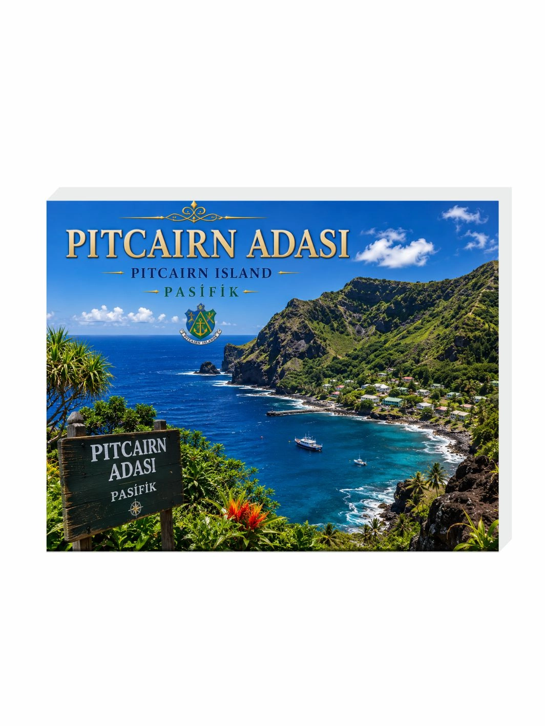 Pitcairn Adası Buzdolabı Süsü Magnet – 9x7 cm Hatıra Magneti