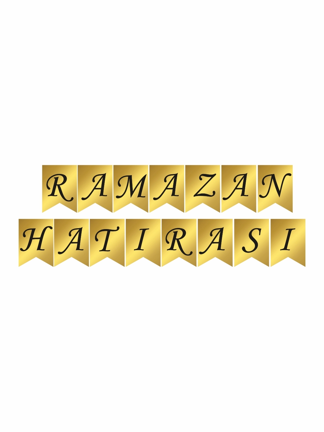 Ramazan Hatırası Flaması Gold Siyah Renk