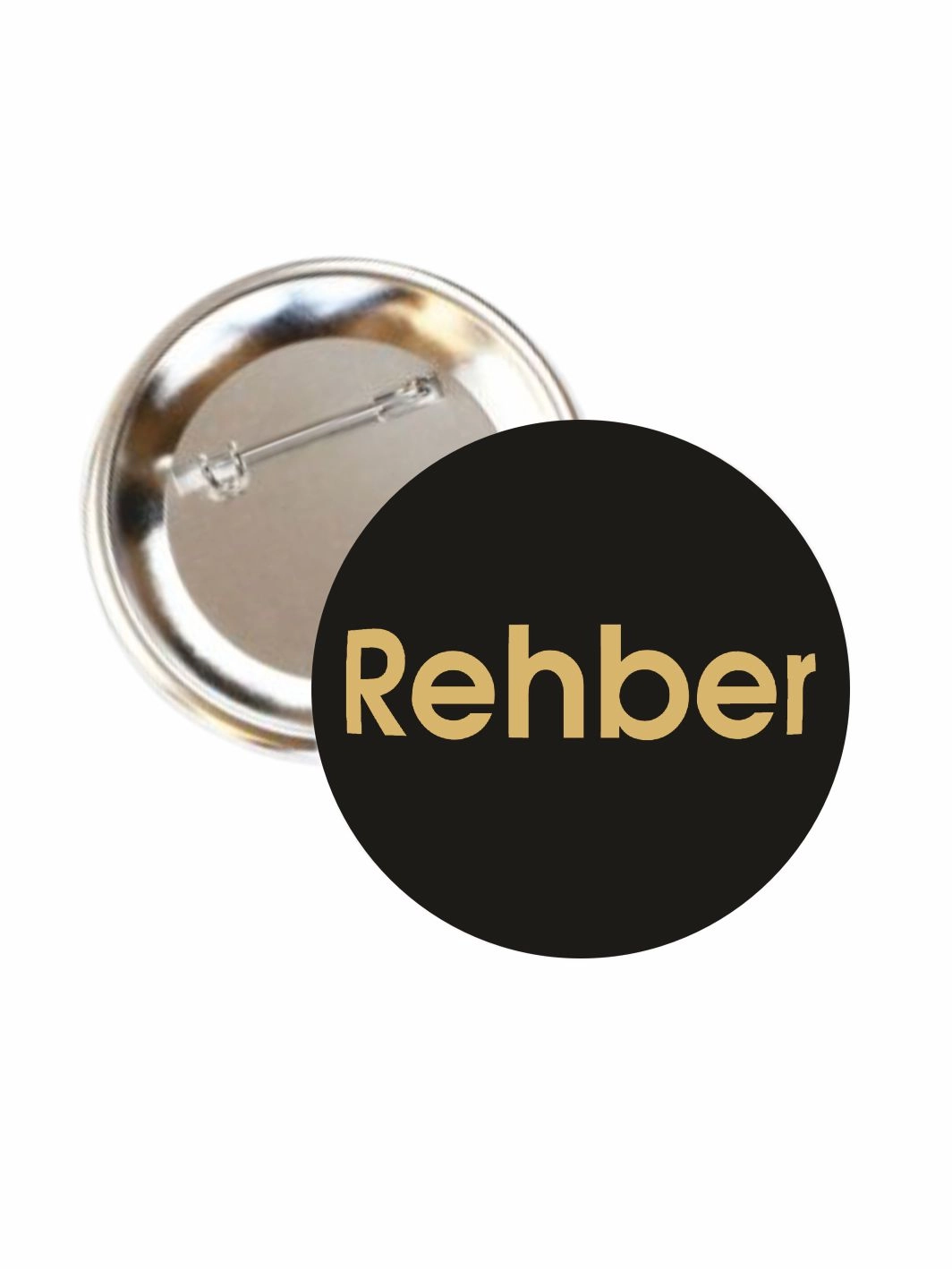 Rehber Yazılı Buton Rozet 58mm İğneli Personel Yaka Rozeti