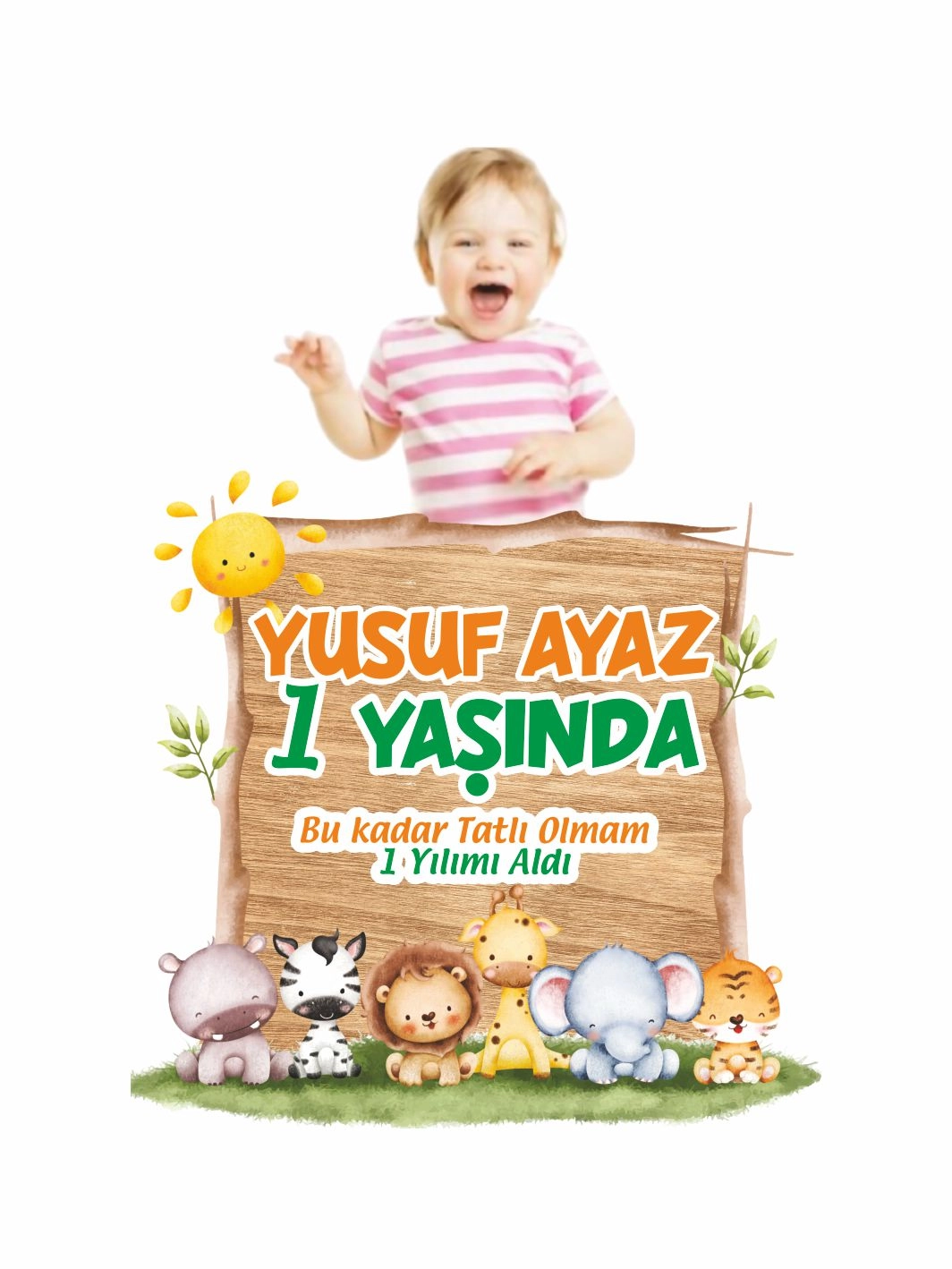 Safari Doğum Günü Partisi Ayaklı Karşılama Panosu