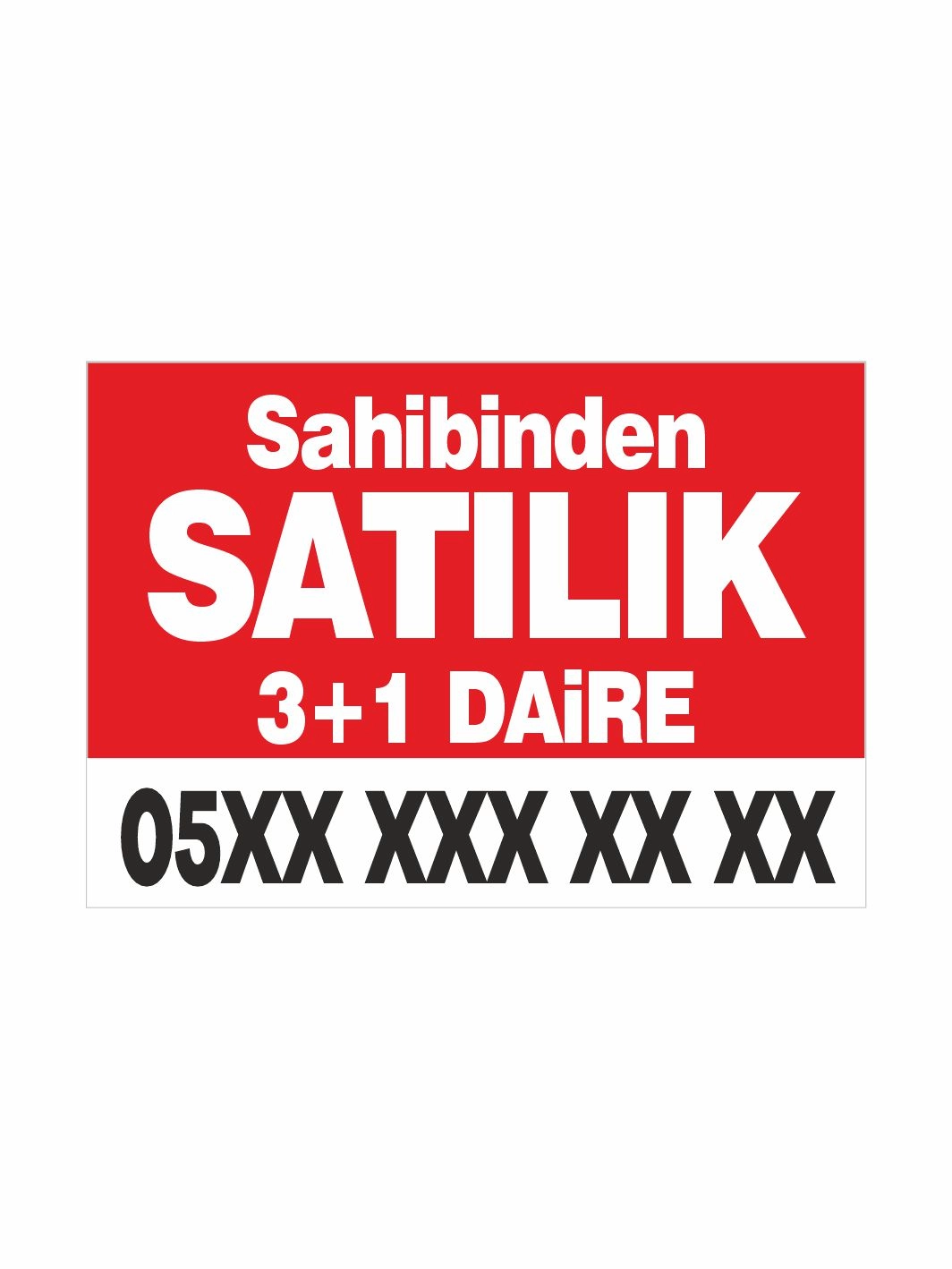 Sahibinden Satılık 3+1 Daire Afişi