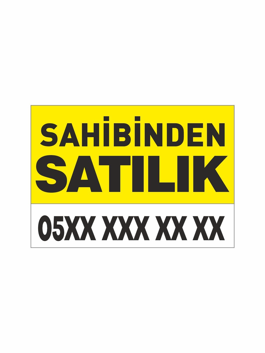 Sahibinden Satılık Afişi Sarı Renk
