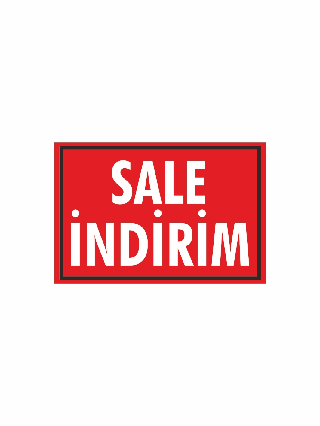 SALE İndirim Mağaza PVC Etiketi – Mandallı Etiket Tutucu Uyumlu Kampanya KartıV