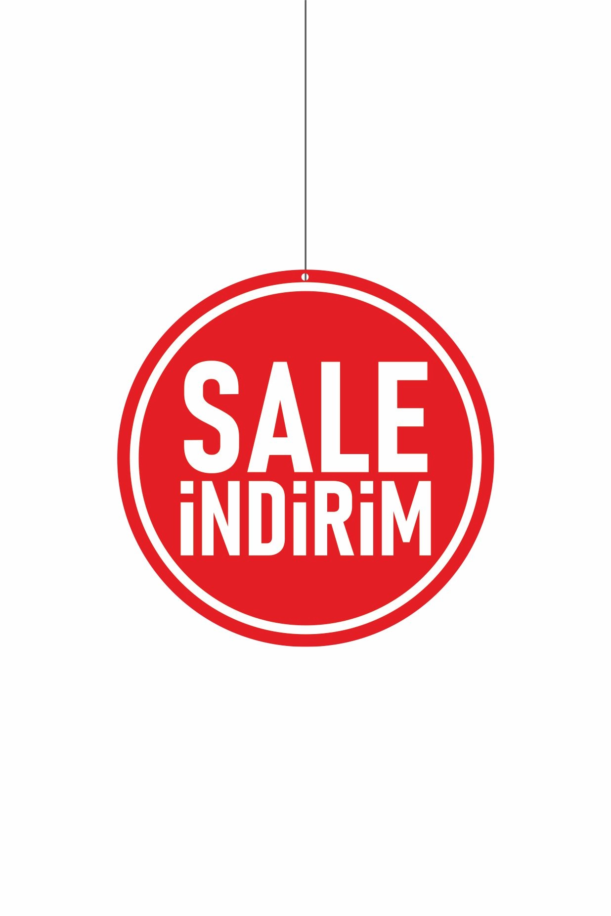 Sale İndirim Yazılı Mağaza Dönkartı 30x30 cm