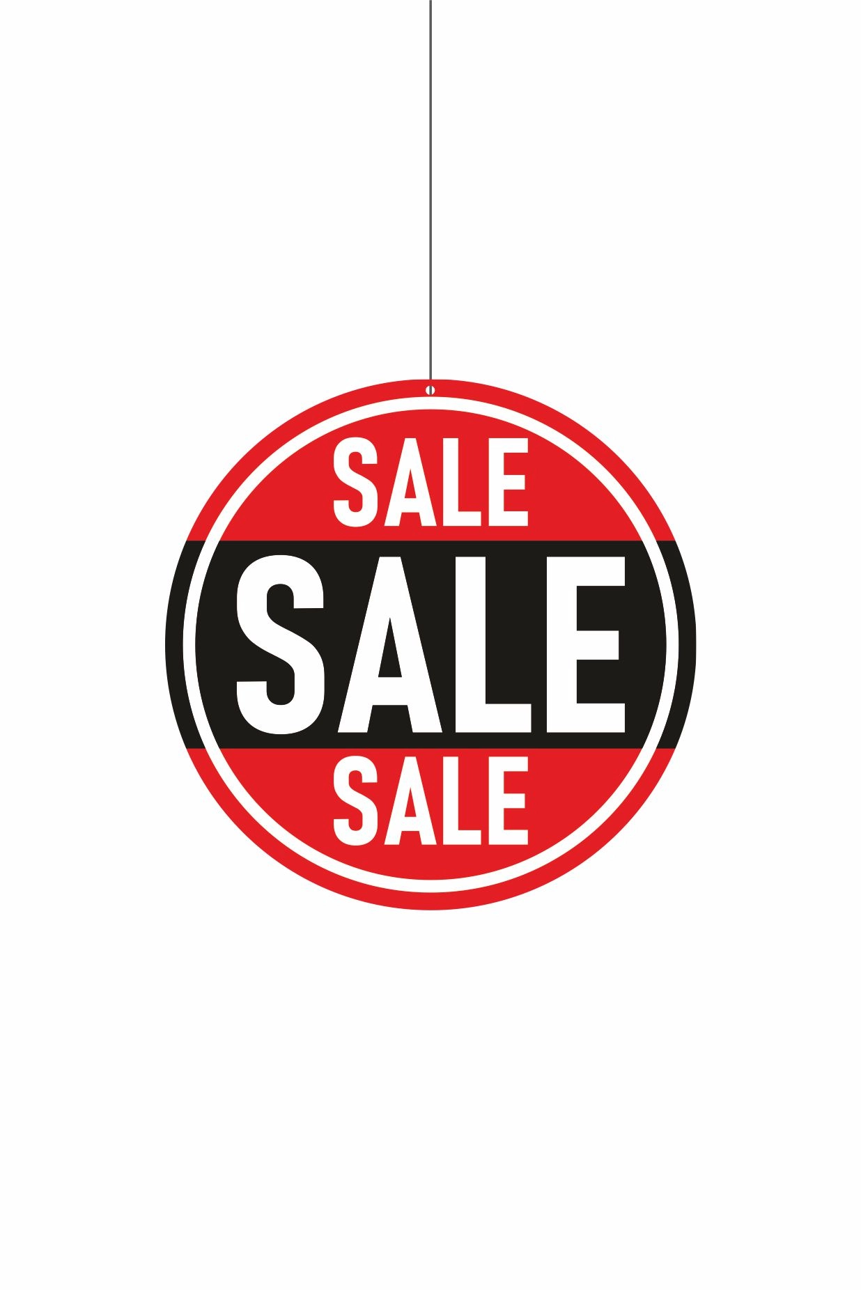Sale Sale Sale Yazılı Mağaza Dönkartı 30x30 cm