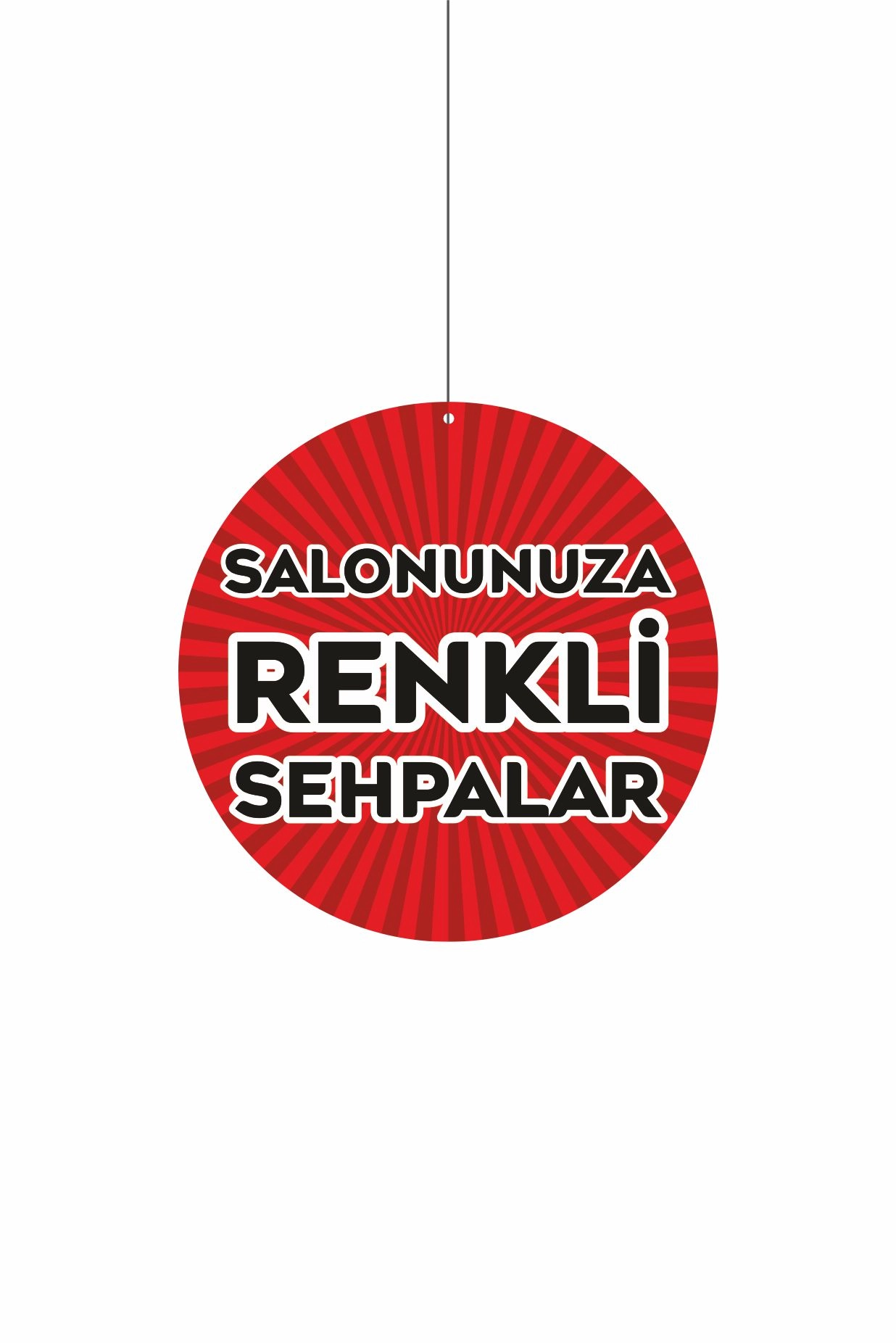 Salonunuza Renkli Sehpalar Mağaza Dönkartı 30x30 cm