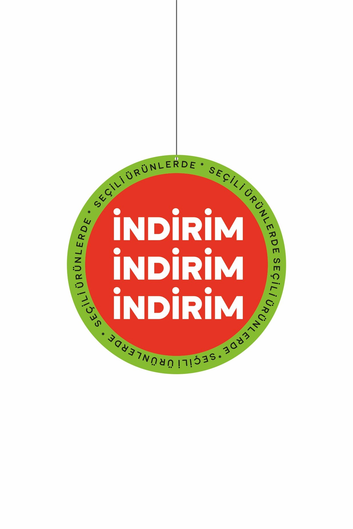 Seçili Ürünlerde İndirim Mağaza Dönkartı 30x30 cm