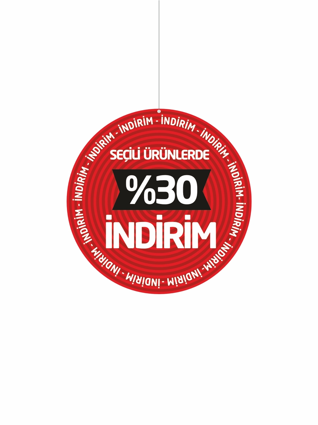Seçili Ürünlerde Yüzde 30 İndirim Yazılı Dönkart