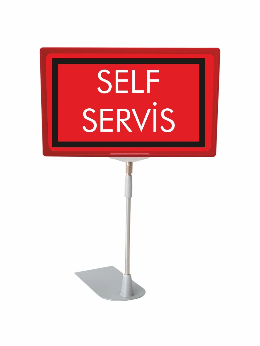 Self Servis A4 PVC Etiketli Çerçeveli Ayaklı Levha