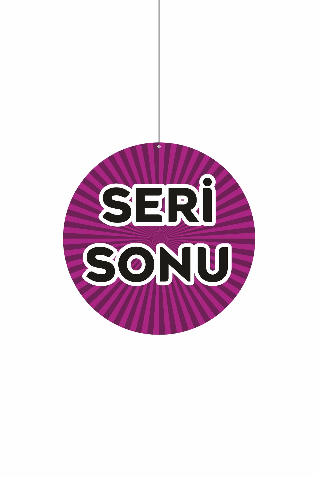 Seri Sonu Yazılı Mağaza Dönkartı Çift Yön Baskı