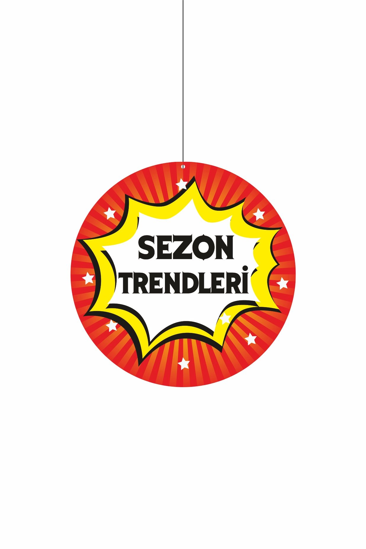 Sezon Trendleri Mağaza Dönkartı 30x30 Ebat Çift Yön Baskı
