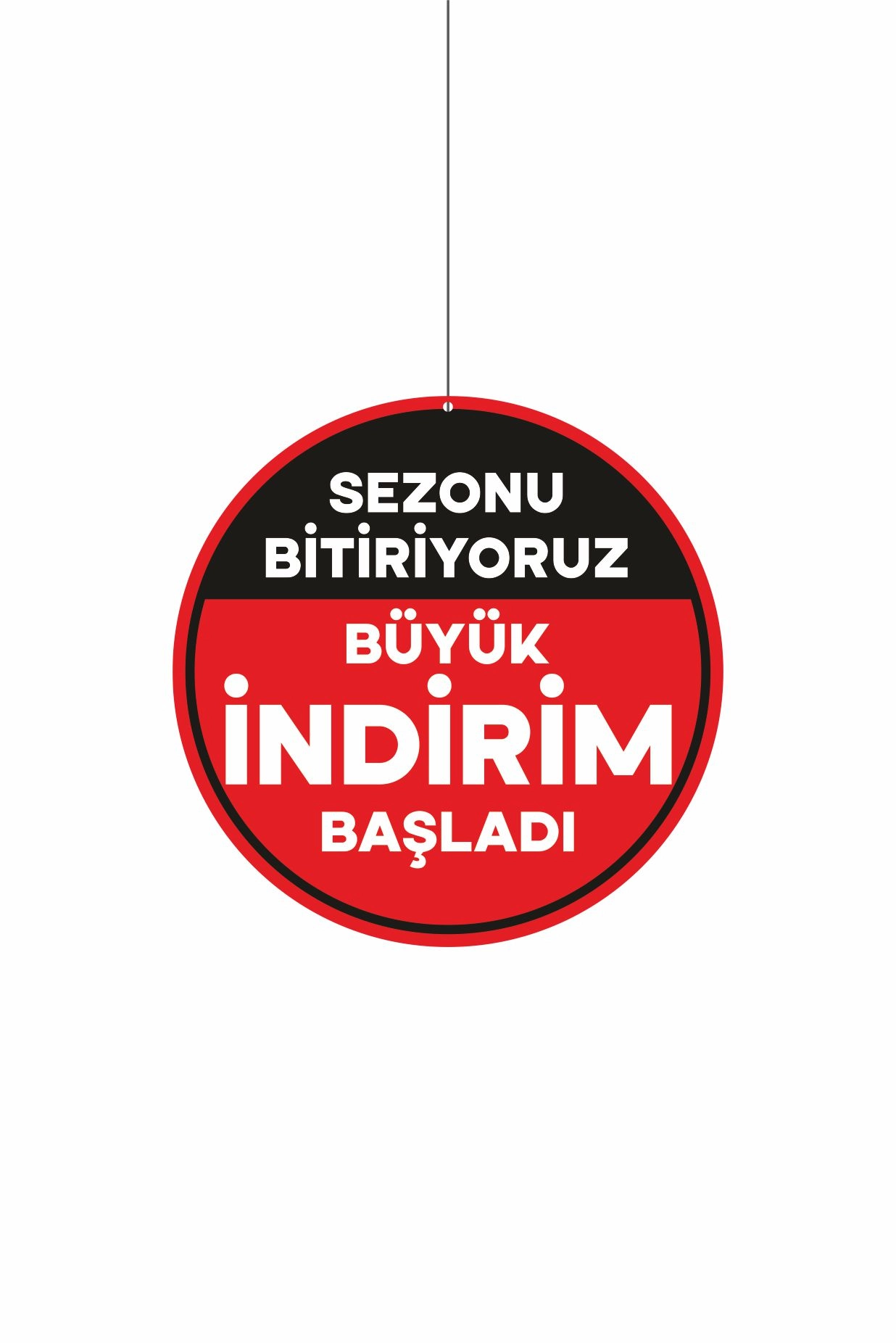 Sezonu Bitiriyoruz Büyük İndirim Başladı Mağaza Dönkartı Çift Yön Baskı