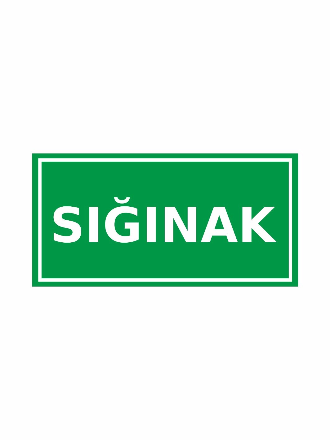 Sığınak Uyarı İkaz Levhası 50x20cm