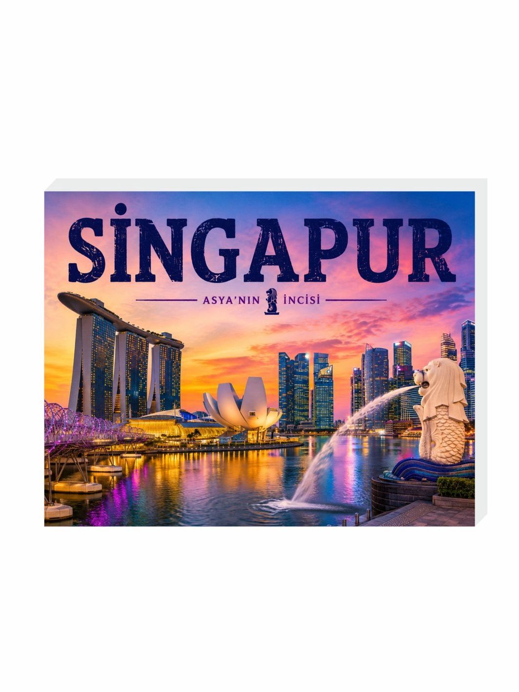 Singapur Magnet Buzdolabı Süsü | Dekoratif Ülke Hatırası Magnet