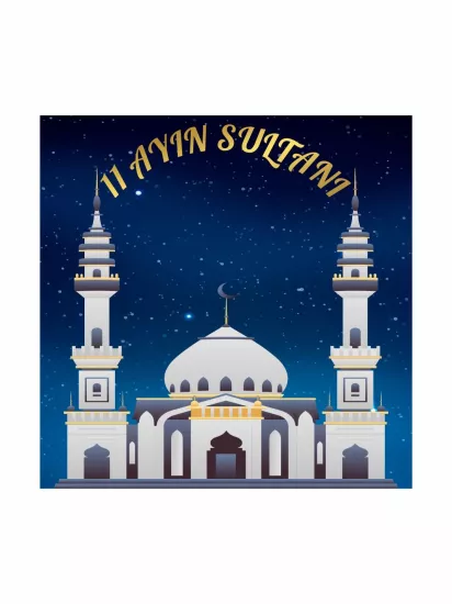 11 Ayın Sultanı Ramazan Cami Temalı Fotoğraf Çekim Arka Fon Afişi Modelleri ve Fiyatları | Zajabaskı
