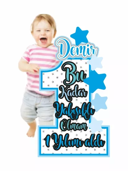 1 Yaş Doğum Günü Parti Panosu Modelleri ve Fiyatları – 1 Rakam Yıldız Konsept | Zajabaski