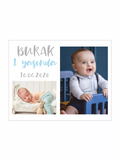 1 Yaş Doğum Günü Magnet 2’li Resim Tema | İki An, Tek Hatıra – Hemen Keşfet