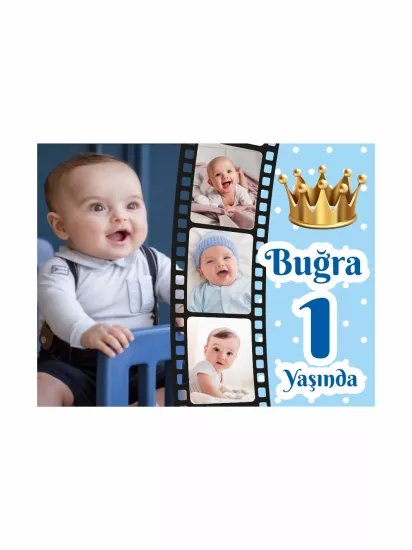 1 Yaş Doğum Günü Magneti Film Şerit Tema Modelleri ve Fiyatları | Zajabaskı