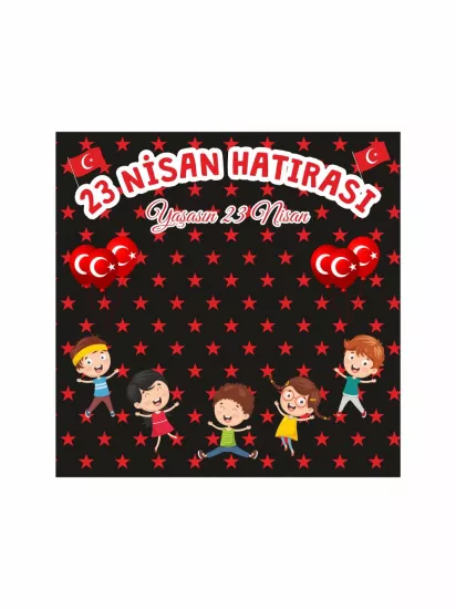 23 Nisan Hatırası Arka Fon Afişi Sevimli Çocuklar Tema Bayrak Konsept Modelleri ve Fiyatları | Zajabaskı