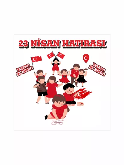 23 Nisan Kutlayan Çocuklar Tema Arka Fon Afişi Modelleri ve Fiyatları | Zajabaskı