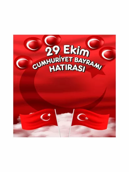 29 Ekim Cumhuriyet Bayramı Türk Bayrağı ve Balon Temalı Fotoğraf Çekim Arka Fon Afişi Modelleri ve Fiyatları | Zajabaskı